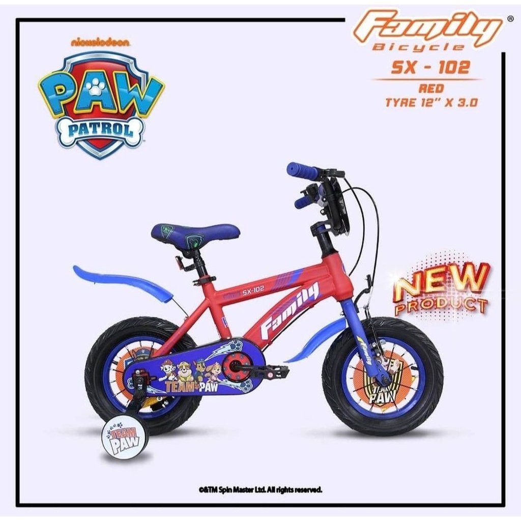 Sepeda Anak Laki Bmx 12 16 Inch Family SX-102  Paw Patrol