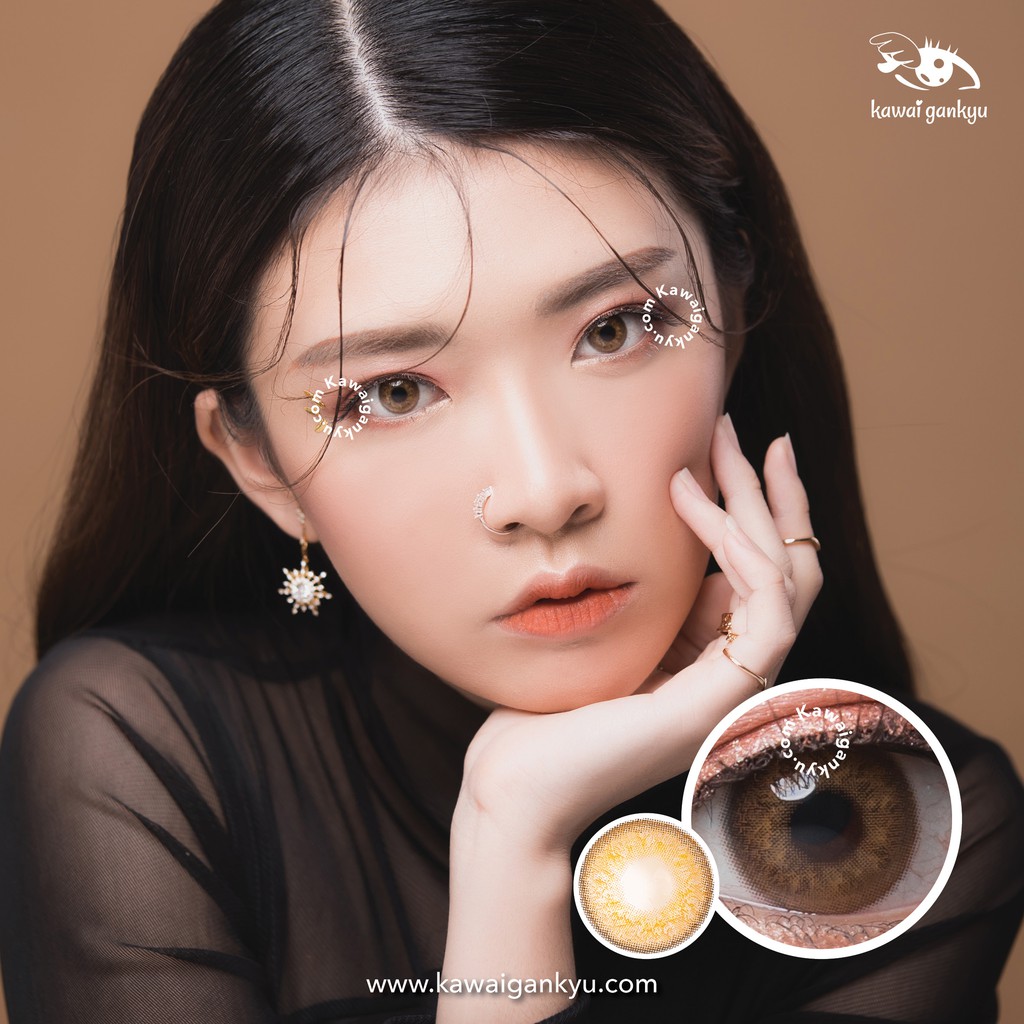 KawaiGankyu Softlens - Kitty Mini Sofia Brown (1botol)