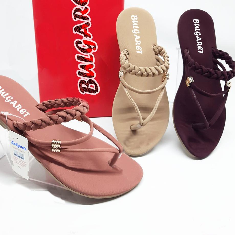 (TERBARU) Sandal Wanita Jepit Tali Kepang Belakang BA 30