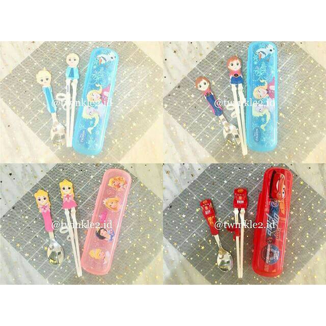 Training chopstick Elsa / Sumpit Latih Anak / Sumpit Set Anak Elsa