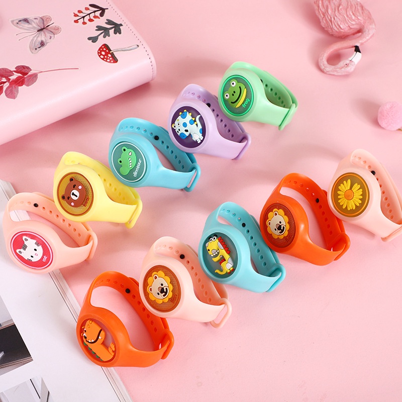 HIPPO LAND WBS COD Gelang Bentuk Jam Tangan Bayi Clip Anti Nyamuk  Anak Karakter kartun Lucu Anti Air 150