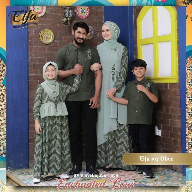 ETHICA Gamis Kagumi 175 / Kahfi 133 - Olive || SARIMBIT ELFA 197 TERBARU 2021 #COD