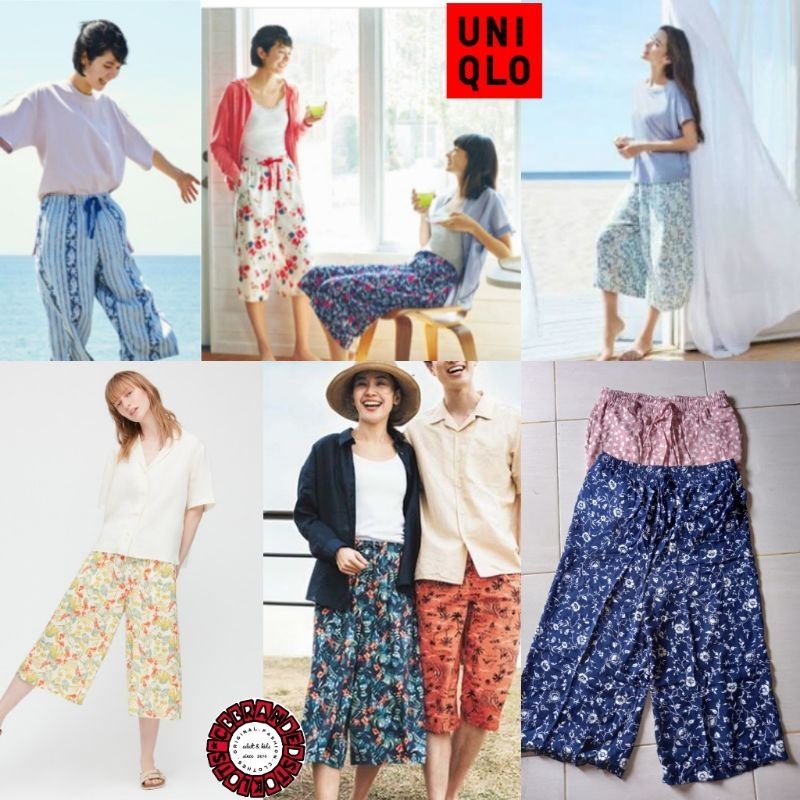 Celana Kulot Wanita Motif*Uniqlo 7/8