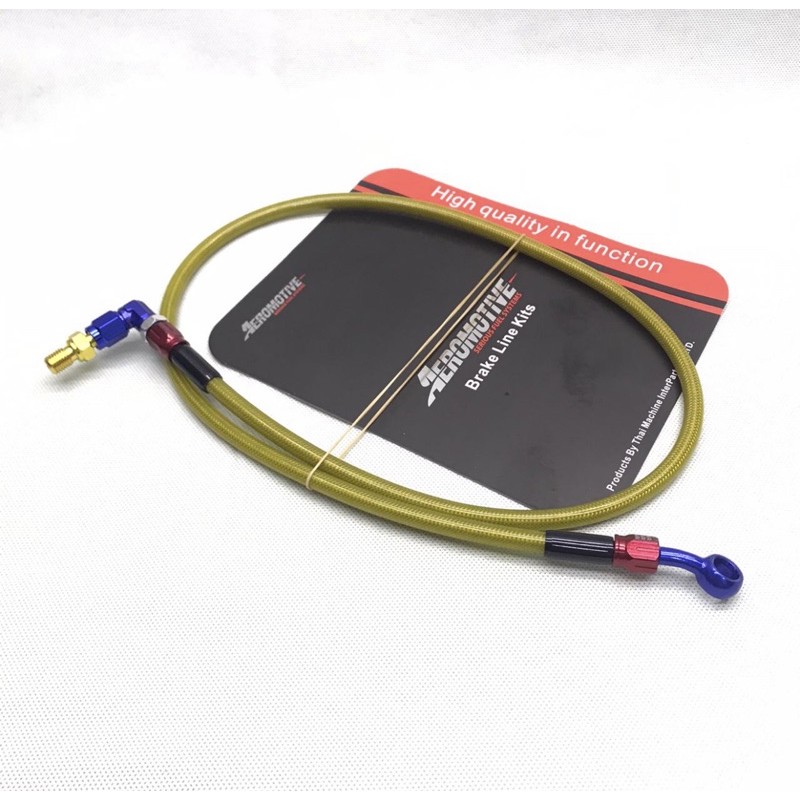 SELANG REM TDR KTC DEPAN ATAU BELAKANG ORIGINAL DAN AEROMOTIVE SCOOPY BEAT VARIO 125 150 MIO FINO SUPRA TIGER RX KING JUPITER VEGA F1ZR (NMAX AEROX KLX PCX TIDAK BISA)-Dpn arm kuning 90cm