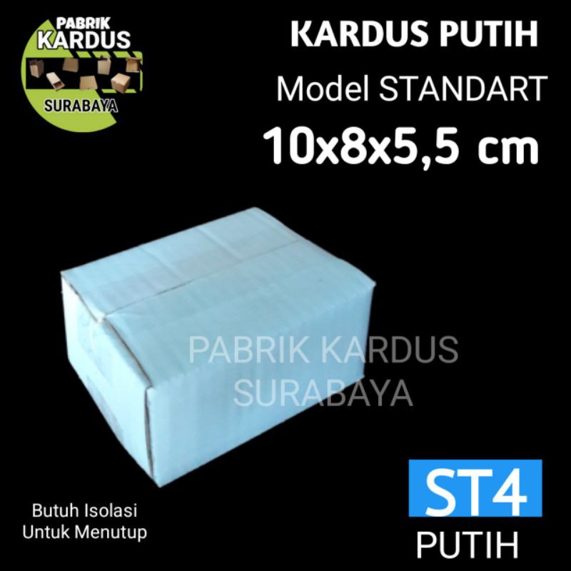 

KOTAK ST-4 PUTIH 10x8x5.5cm KARDUS ST4 KARTON BOX DUS PACKING AKSESORIS
