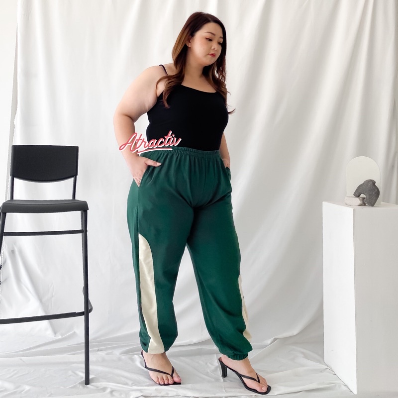 ATRACTIV Celana Training Jumbo Wanita Celana Olahraga Jumbo Celana Training Jogger Jumbo Celana Jogger Jumbo Wanita-TRAINING PANTS ARMY