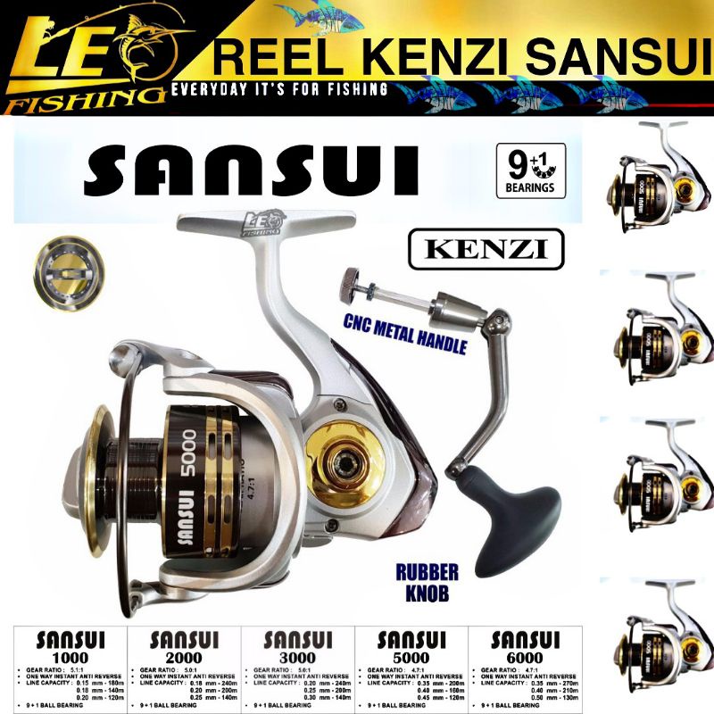 REEL KENZI SANSUI REEL SPINING KENZI SANSUI 1000 2000 3000 4000 5000 6000