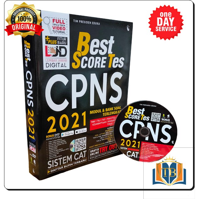 BUKU CPNS TERBARU 2021- BUKU CPNS 2021 - BEST SCORE TES CPNS 2021 MODUL & BANK SOAL TERLENGKAP