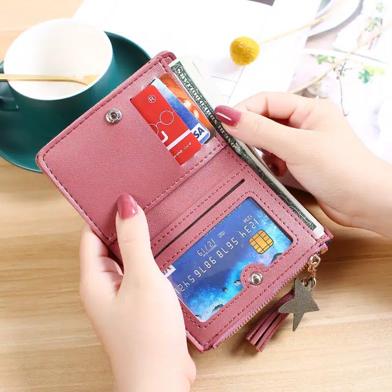 Dompet Lipat Wanita Korean Fashion Trendy Fashion Wallet Mallshop