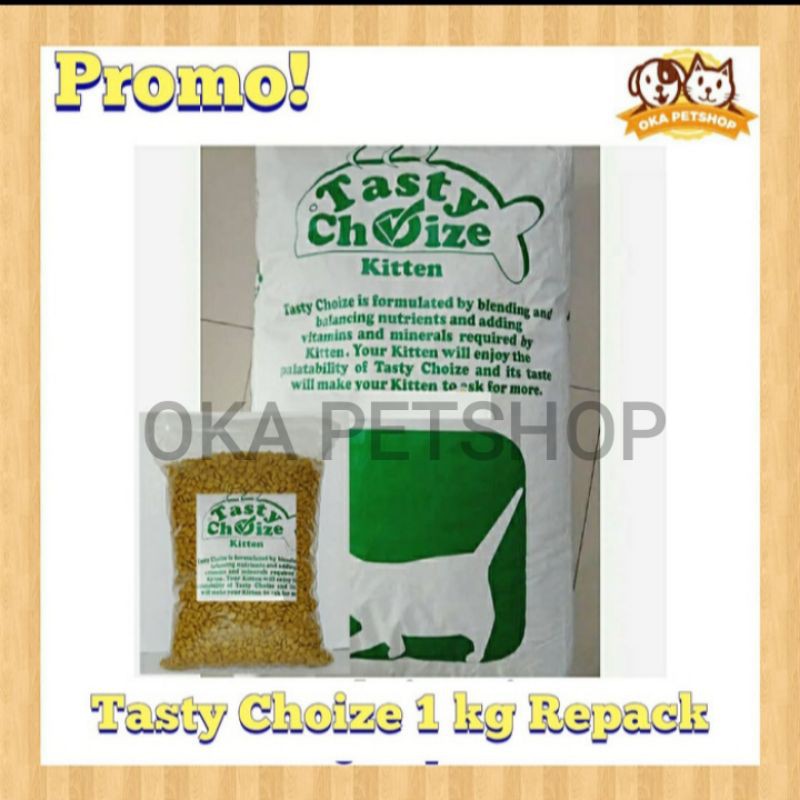 Makanan Kucing Tasty Choize Kitten 1kg Repack / Tasty Kitten / Cat Food / Universal Kitten