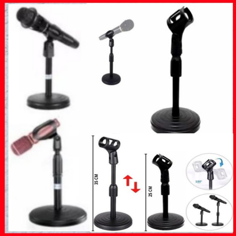 Stand Mic Meja Podium Microphone Holder Stand Mic Holder