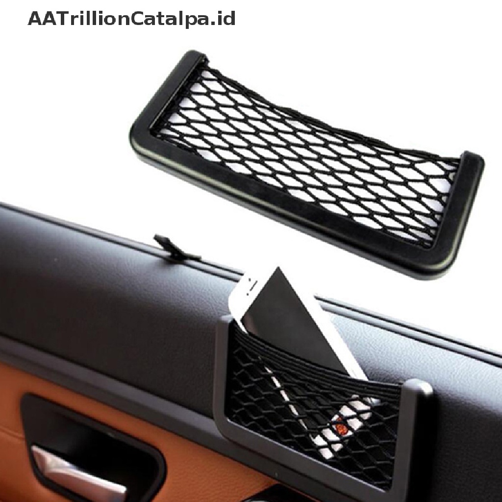 Aatrillioncatalpa Tas Jaring Organizer Penyimpanan Handphone Untuk Aksesoris Mobil