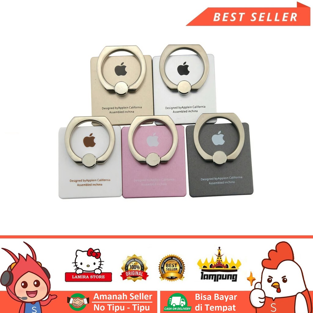 RING HP LOGO SEMUA MERK / RING HOLDER LOGO IPHONE XIAOMI SAMSUNG VIVO OPPO UNIVERSAL RING CINCIN HP