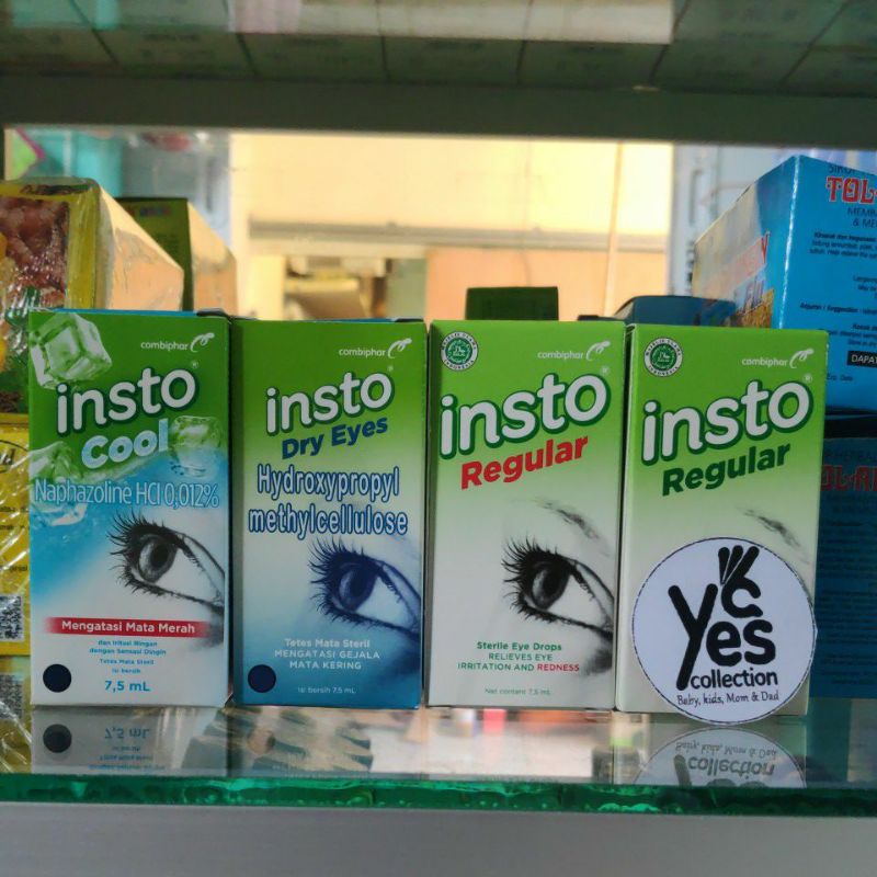 insto regular reguler Dry Eyes Cool obat tetes mata steril 7.5 ml eye drops mengatasi irritasi ringan mata merah