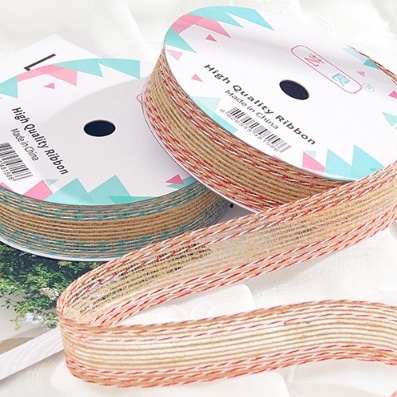 Two Tone Strip Ribbon 2.5 CM // Pita Satin / Ribbon / Pita Import / Pita Bunga / Pita Kado / Pita Chiffon / Pita Termurah / Flower Ribbon / Florist Ribbon / Pita / Pita Grosir / Pita Besar Kecil Medium / Satin / OPP / Pita Tarik / Florist supply