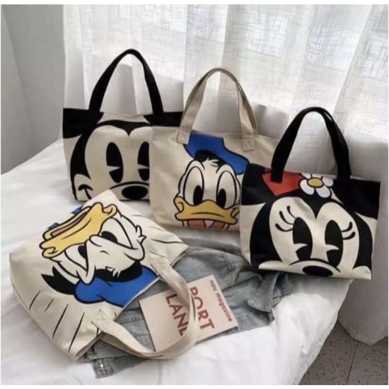 TAS TOTEBAG DISNEY / Tas Totebag Donald Duck /  Totebag Mickey Minnie / Totebag Donald Duck