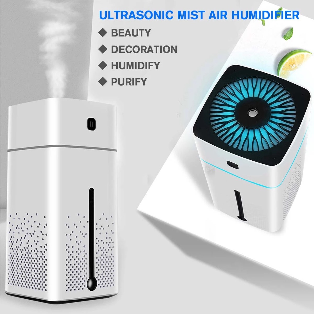 Humidifier Diffuser 1000ml Air Purifier USB Atomizer Ultrasonik Kapasitas Penjernih Udara Aroma - HAP1L