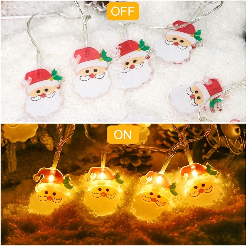 1.5M/3M Santa Claus Christmas Tree LED String Lights For Home Xmas Decoration / Christmas Tree Hanging Ornaments Lights / Merry Christmas Home Decor Accessories