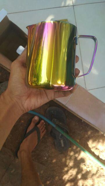 Milk Jug Rainbow 600ml Milk Frothing Jug Latte Art Pembuih Susu