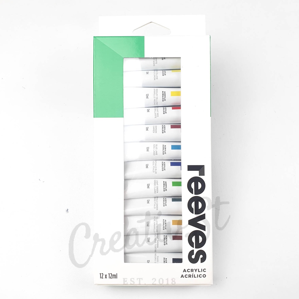 

REEVES 12 Warna Acrylic Colour Set Cat Akrilik