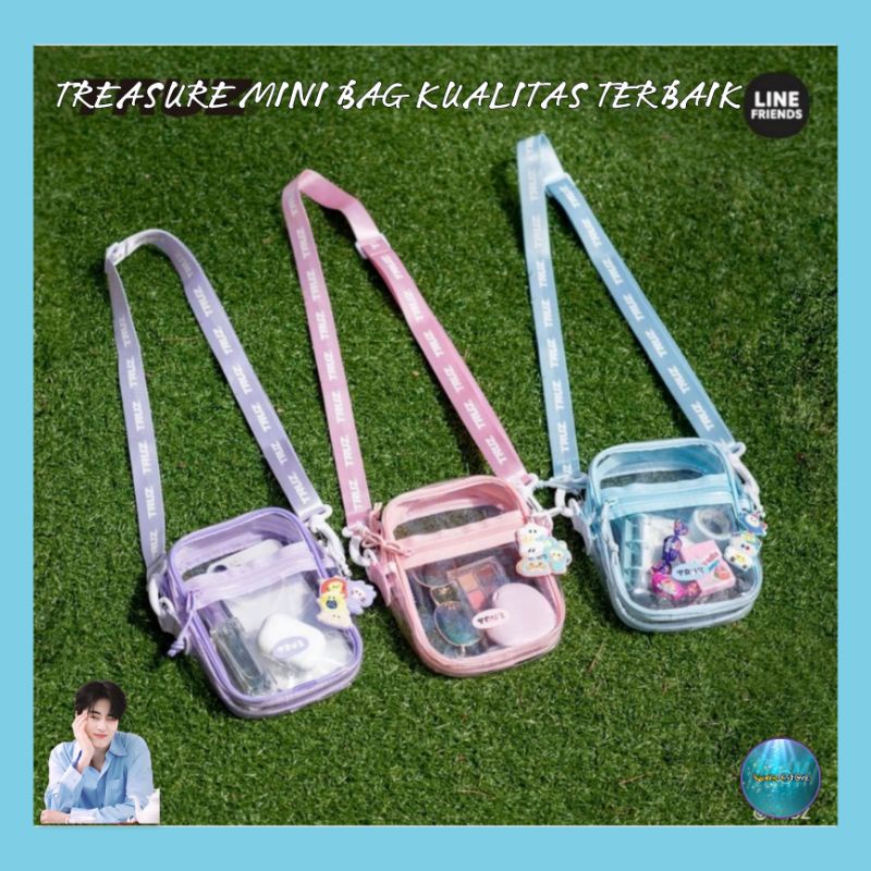 [READY] TREASURE MINI BAG PVC TAS SLEMPANG PRIA WANITA TRANSPARAN HARUTO JUNGHWAN DOYOUNG