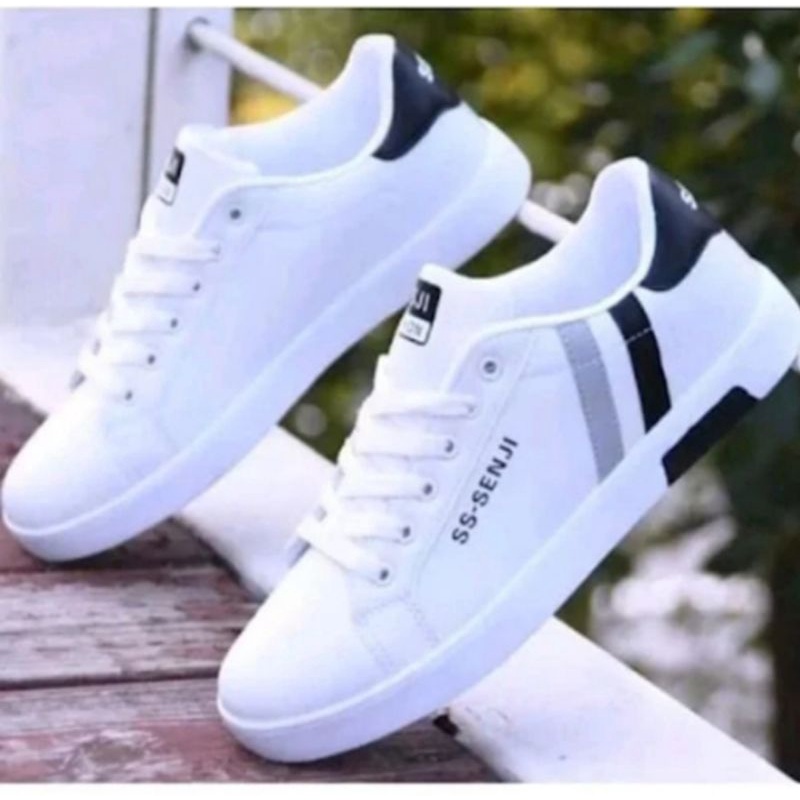 sepatu sneeker pria casual, sepatu cowok sepatu laki-laki sneakers pria sepatu korea terbaru ss- sen
