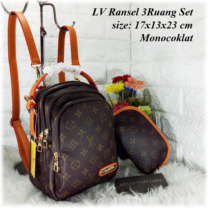 LV Ransel 3Ruang Set