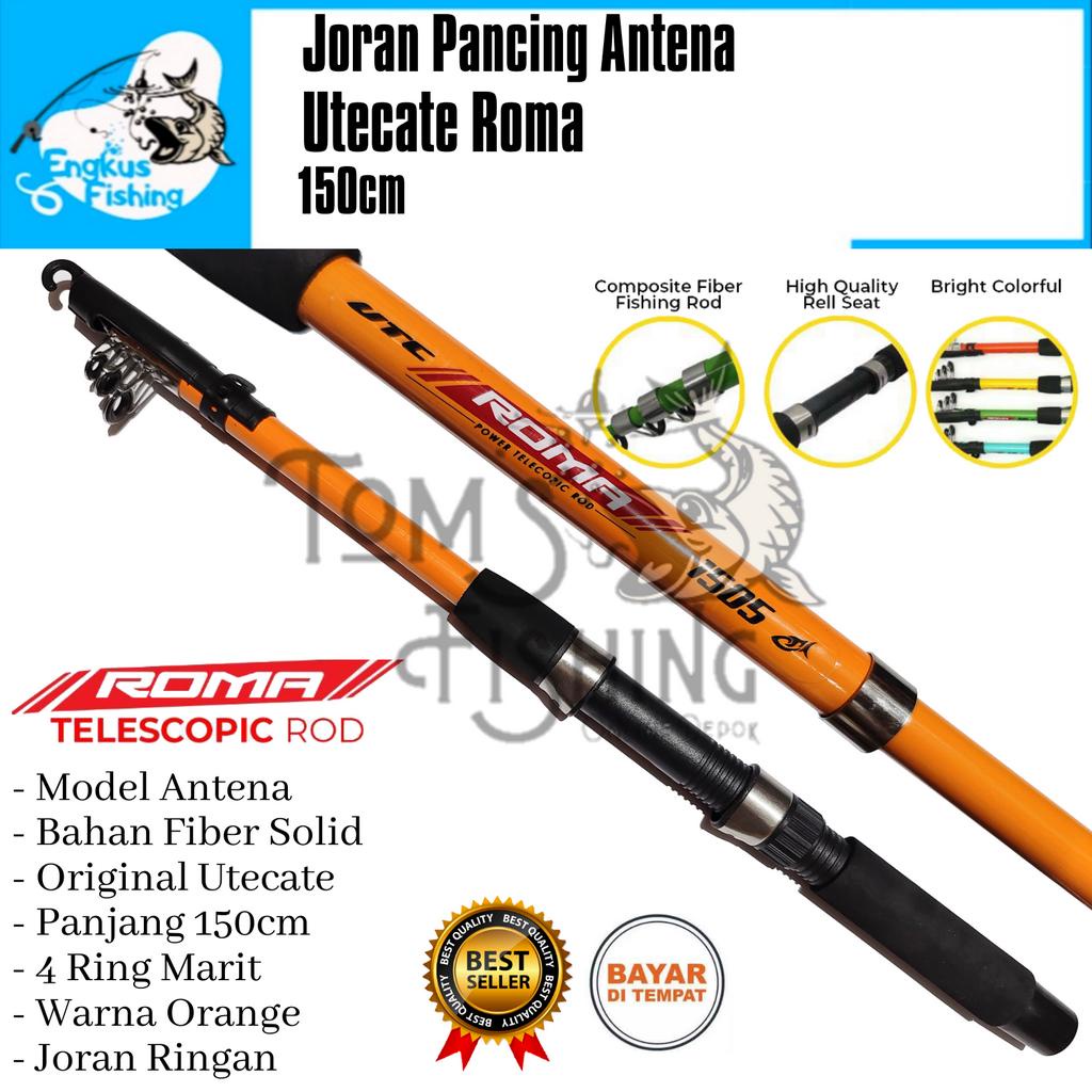 Joran Pancing Model Antena UTC Utecate Roma 150cm / 1.5m (Fiber) Murah Berkualitas - Engkus Fishing