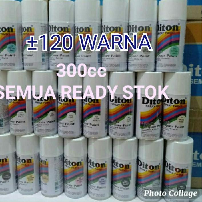 A.Pilok Pilox Cat Semprot Diton 300cc black doff 884 clear 8540 putih 840 biru hitam 839 merah cabe 