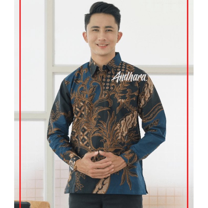 Baju Batik Pria Lengan Panjang Premium Kasual Slimfit Modern PRABUBIRU 6