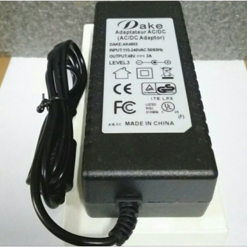 Adaptor 48V 3A/Adaptor DC 48Volt 3Amper (Dake)