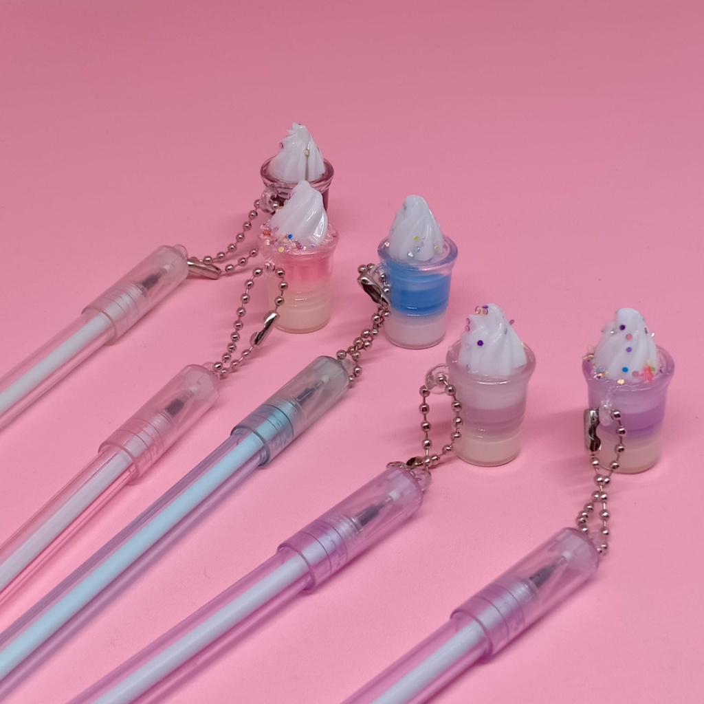 

ice cream pen - pulpen gantungan ice cream sundae alat pulpen bolpoin