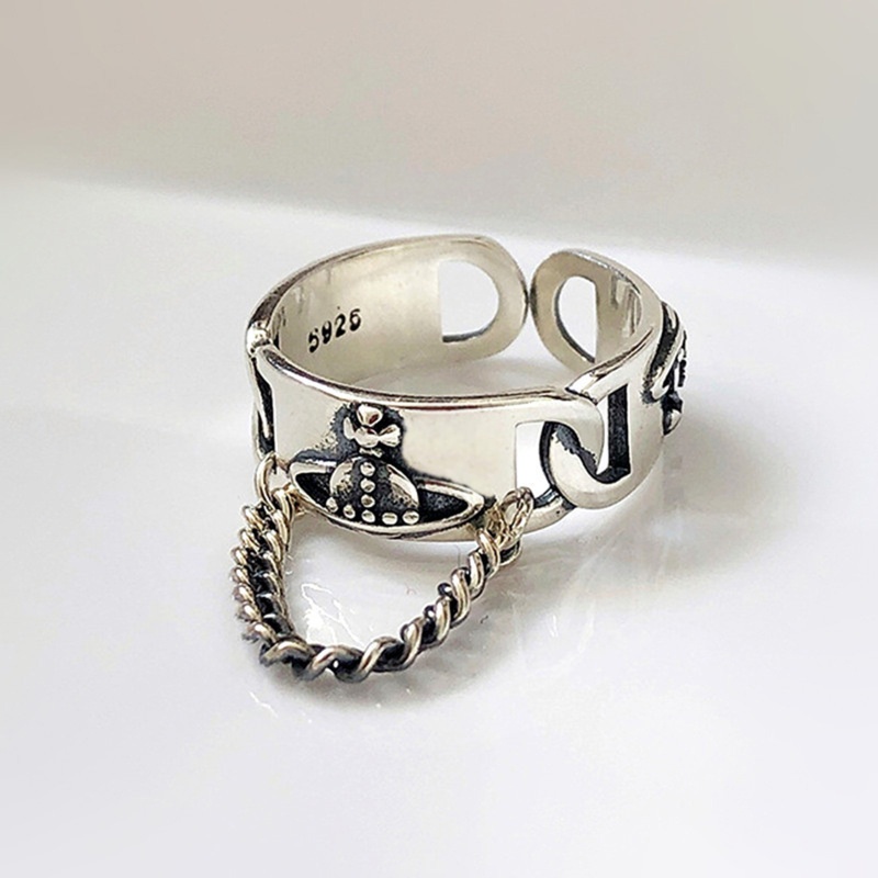 Siy Cincin Rantai Saturnusplanet Adjustable Warna Silver Untuk Wanita