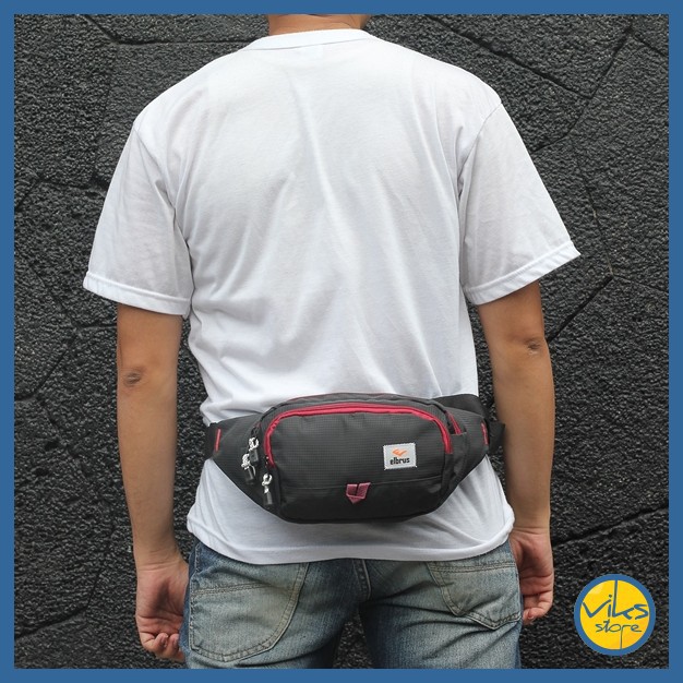 Tas Pinggang Pria / Cowok Selempang Waist Bag Bahu Casual Multifungsi Original Lokal