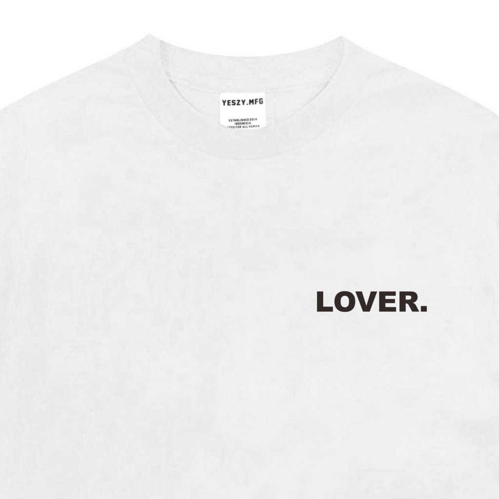 YESZY.MFG Tshirt White Lover Small F. Black