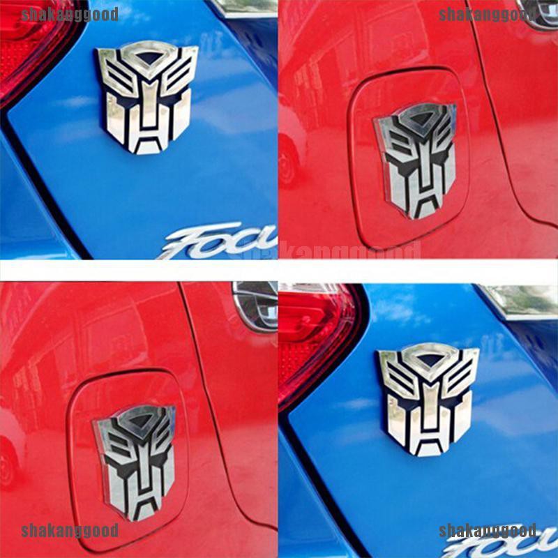 Skid Stiker Emblem Logo Transformers 3D Untuk Mobil