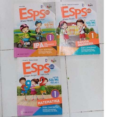 buku esps ipa,b.indo,mm kelas 1 sd revisi(harga 3 buku)