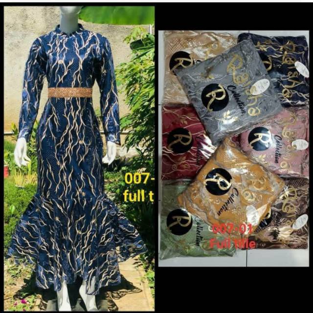 Gamis duyung tile keliling mewah