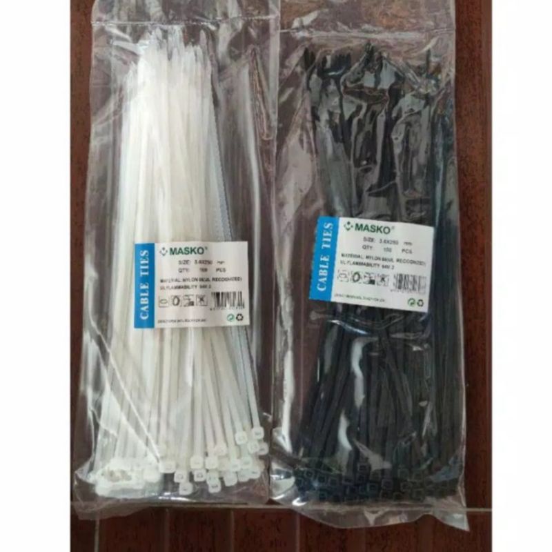 

MASKO KABEL TIES 3,6 x 250 mm 100 pcs NYLON Cable Tie SABUK KABEL 25 cm 250x3,6 / 3.6x250