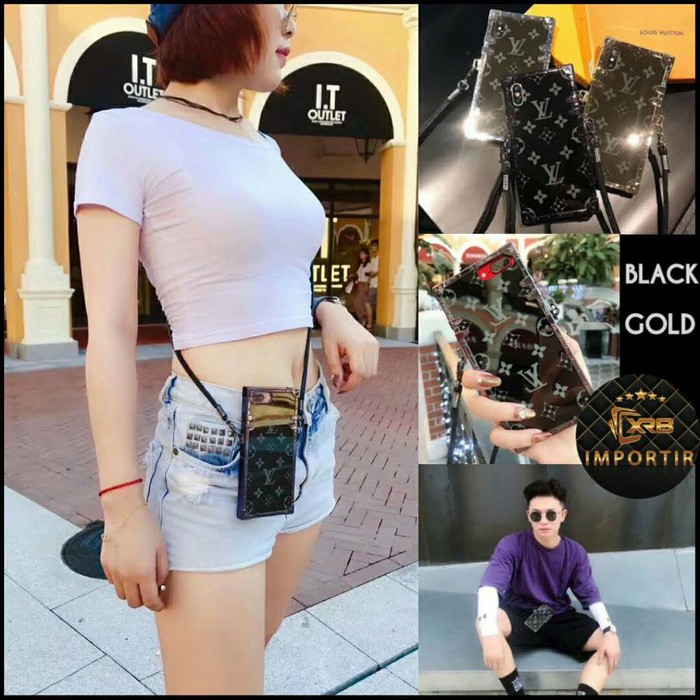 "Iphone 7G LV Logo Hard Mirror Case Casing Cover Kaca iphone7 7 ios Hp"