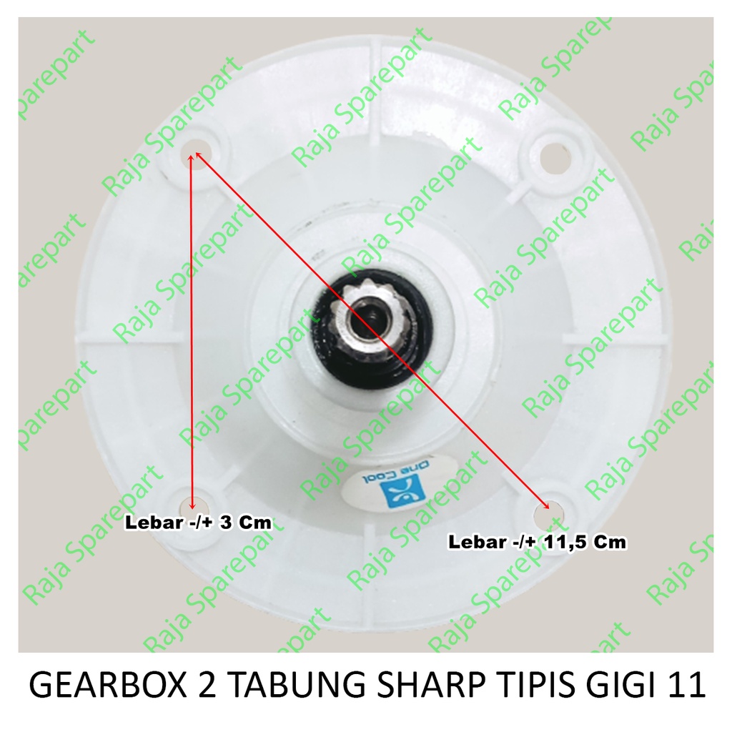 Gearbox Mesin Cuci 2 Tabung Sharp Tipis Gigi 11 GB14 GHTG11