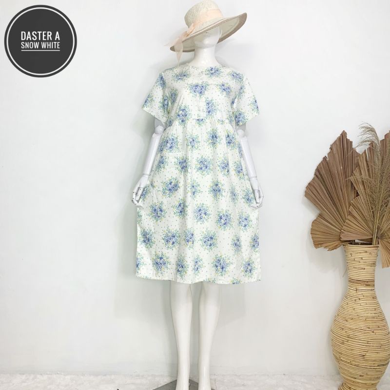 Homedress Daster Katun Jepang Premium Ori Cantik Murah Model A Size S ld 100cm