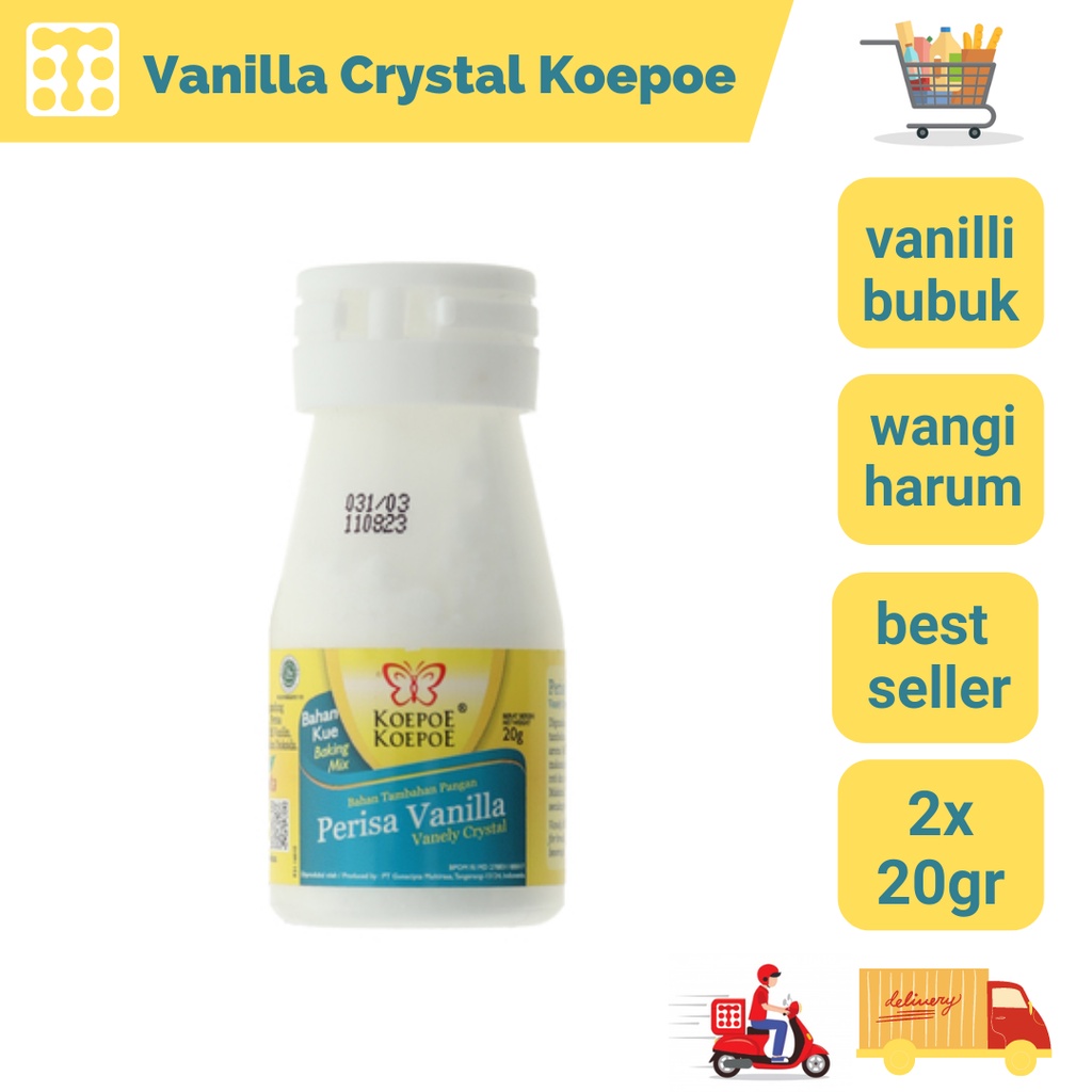 

Bubuk Vanili/ Vaneli Crystal Koepoe 20 Gr (Banded 2 Botol)