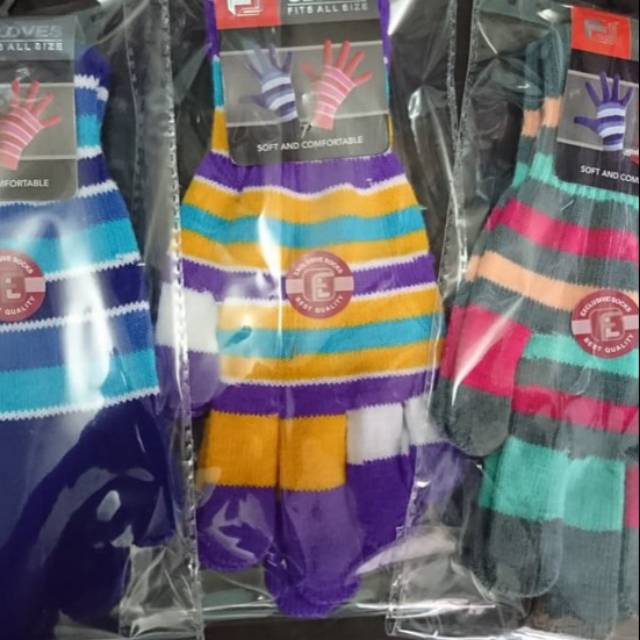 Sarung Tangan Belang Import/Sarung Tangan Rajut