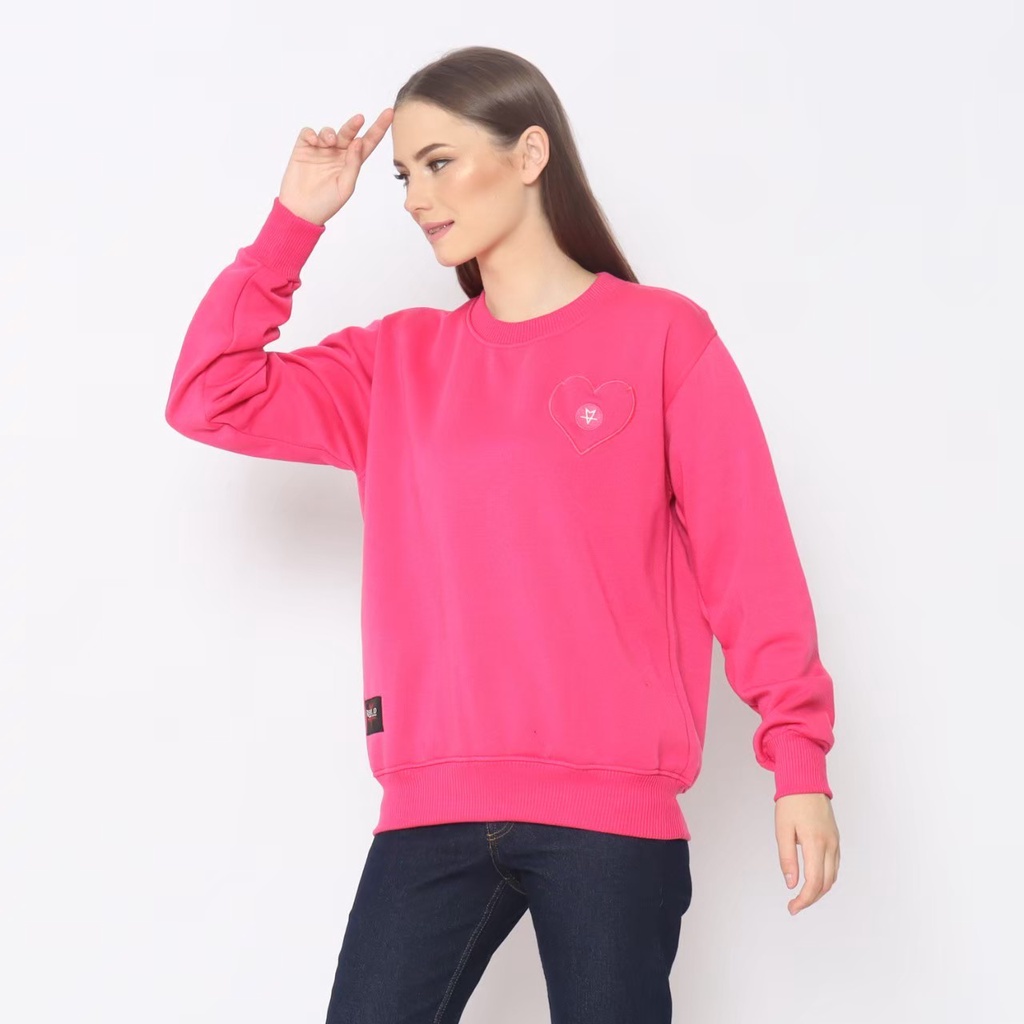 Sweater Wanita Korea Style | Fleece Cotton Tebal | Original Rebel ID | Dhea Fashion