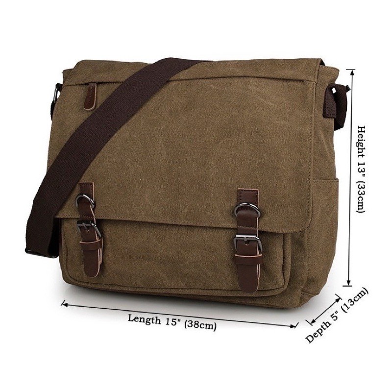 Tas Selempang Kanvas Pria / Postman Bag Kanvas (Import Quality)