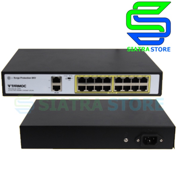 Tarmoc TSW-1016-2G-240W 16 Port Gigabit POE 802.3af/at POE Switch 240W