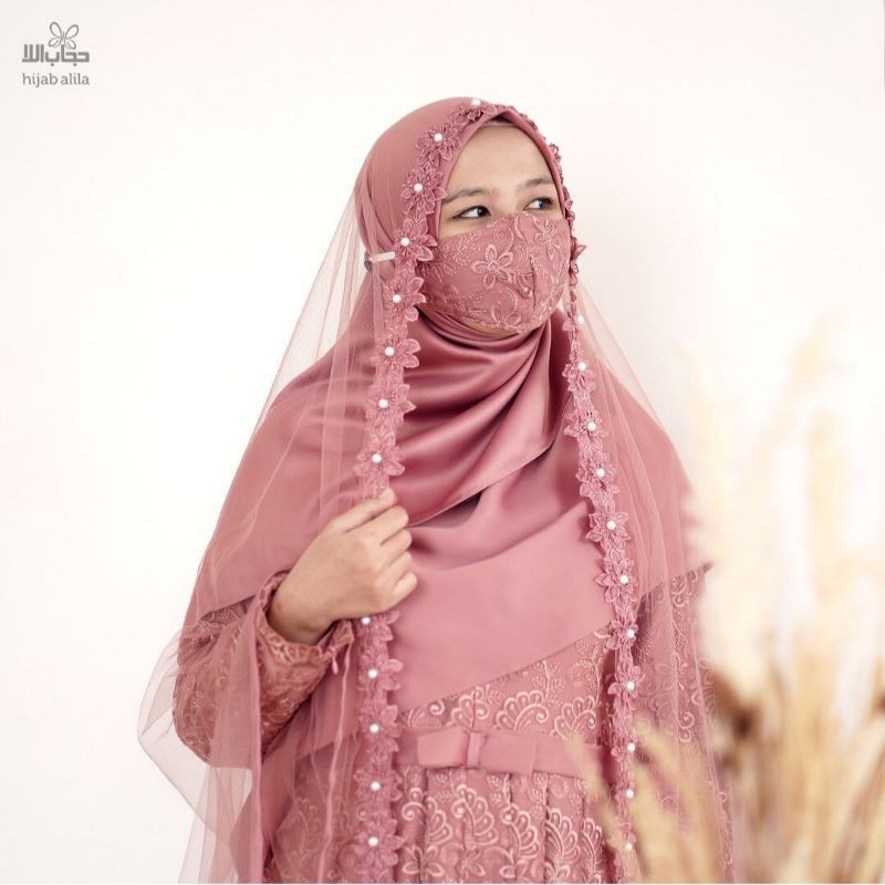 Set Akad Sakinah Pink. Gamis Akad Sakinah. Set Koko Akad Sakinah. Hijab Alila