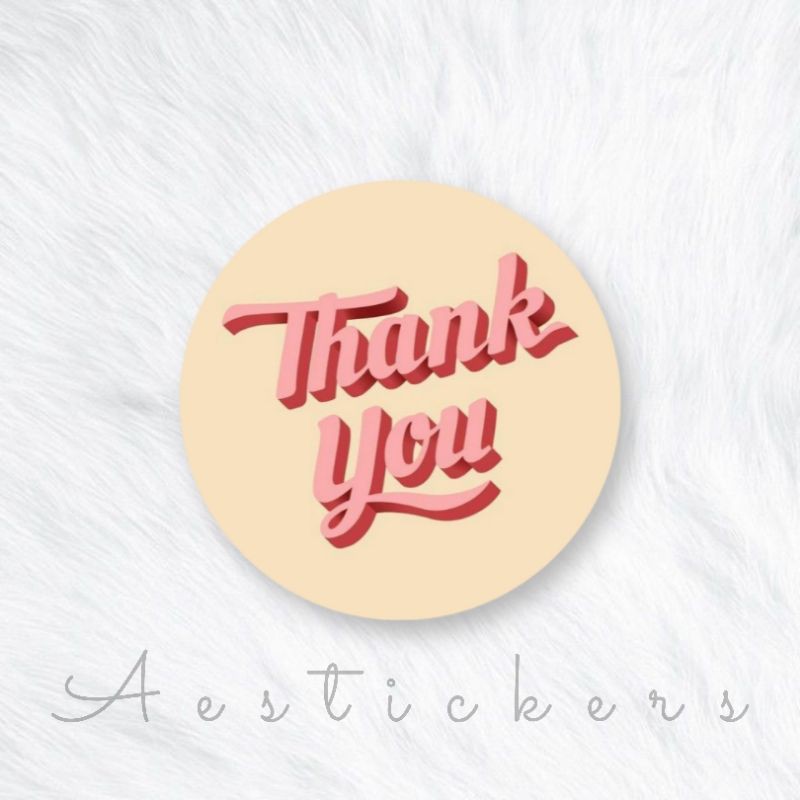 THANK YOU STICKER LABEL STIKER TERIMA KASIH UKURAN 5 CM UNTUK PACKING PRODUK-PART 14