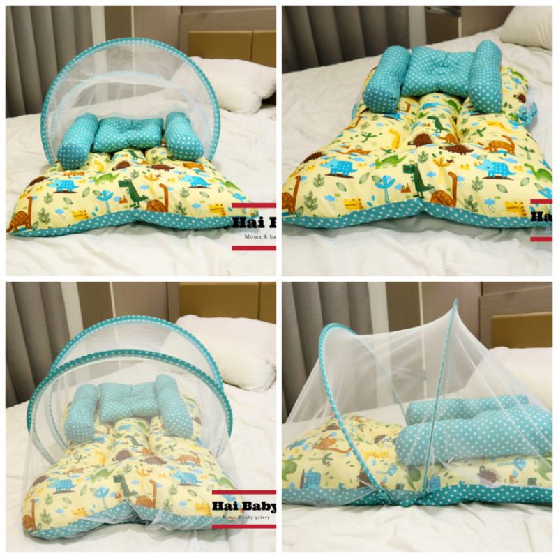 Kasur Kelambu Bayi Set Bantal Guling PREMIUM free tas mika